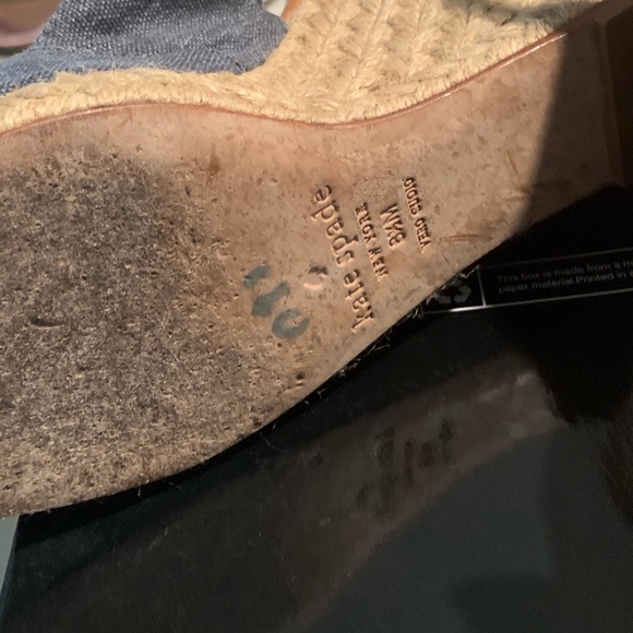 Lightly worn Kate Spade denim wedge sandals - Picture 5 of 5
